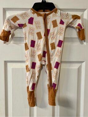 Tiny Knot Co Pop Tart Convertible Romper 3-6 Months